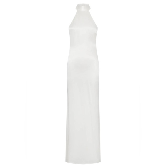 Meshki Claire Satin Drape Back Maxi Dress - White NWT Size Small - Picture 5 of 9